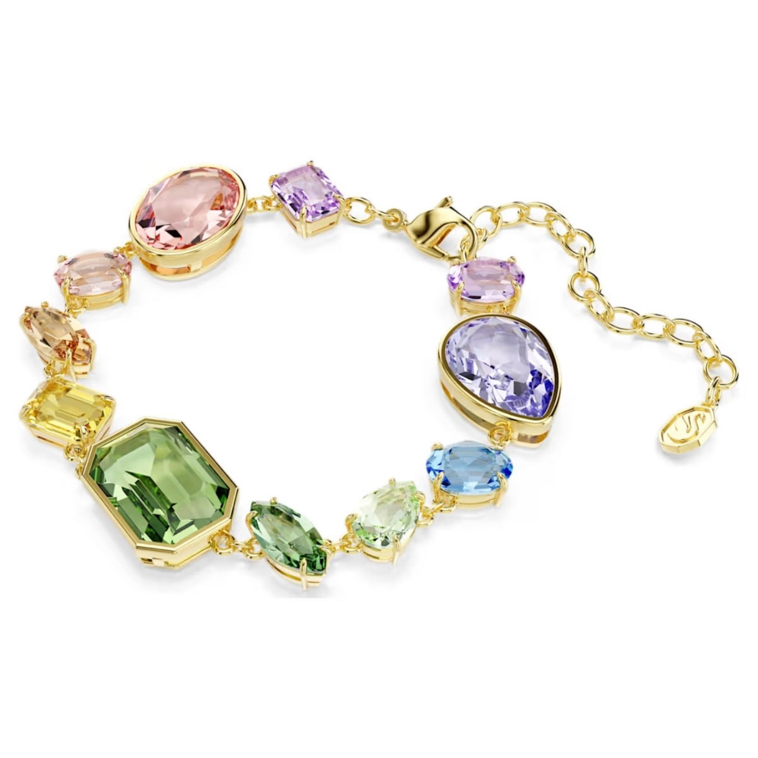 Swarovski armbånd Gema bracelet Mixed cuts, Multicolored, Gold-tone plated - 5737453