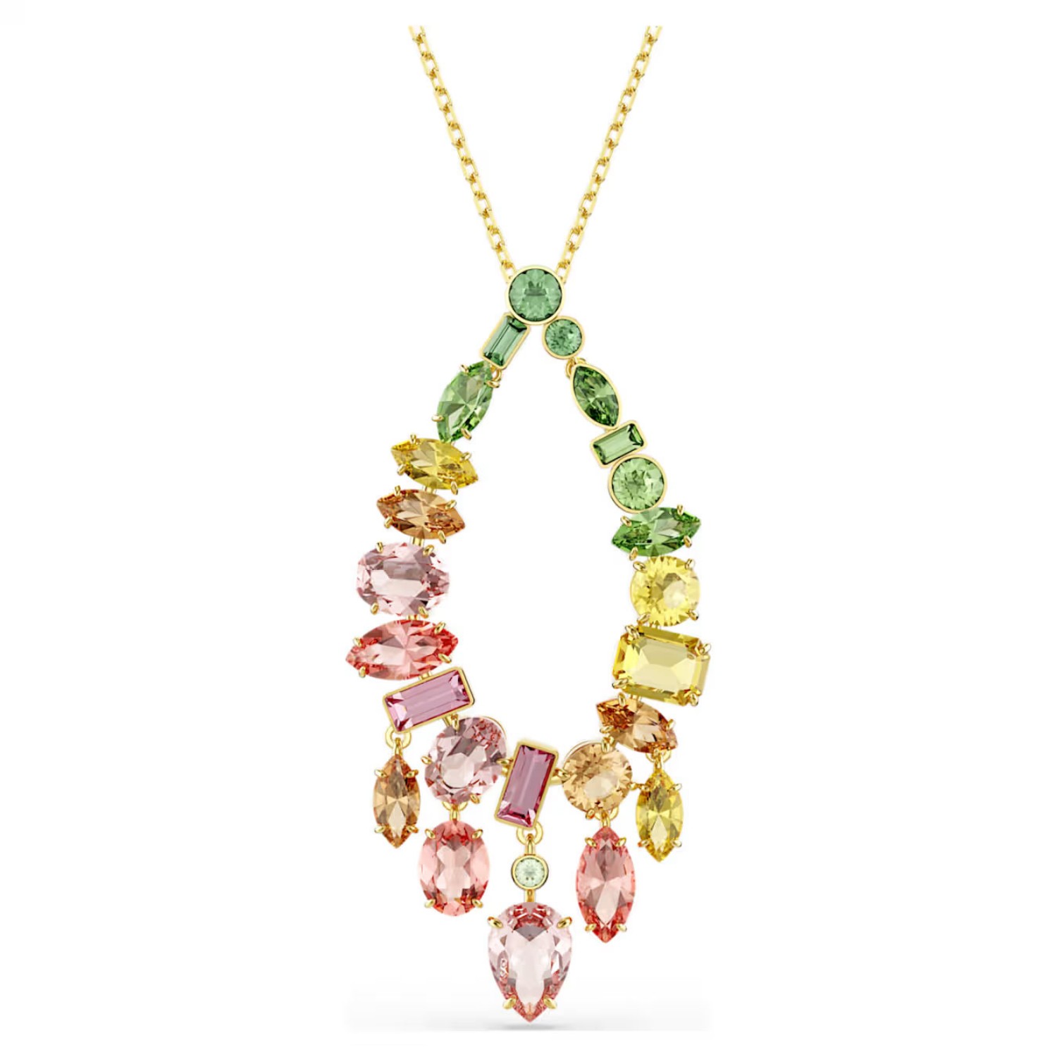 Swarovski smykke Gema pendant Mixed cuts, Multicolored, Gold-tone plated - 5741589