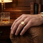 Herrering oktagon i 18kt gull - 01-84-422-62