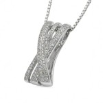 Diamantsmykke i 14 kt gull med diamanter 0,26 ct W-SI - 10250026