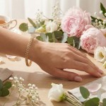 Armbånd i 18kt gull med 4 rad - 01-FA4050-18