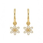 Ørepynt i forgylt sølv hvitveis. LIV - 700403