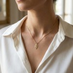 Diamantsmykke i gull 14 kt med 0,05 ct W-Si - BUR234203