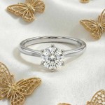 Diamantring forlovelsesring 1,00 ct i 14kt gull. Diona - 18001100