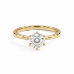 Forlovelsesring i gult gull med lab grown diamant 2,00 ct E-VVS2. Diona - 18001200lg-gg