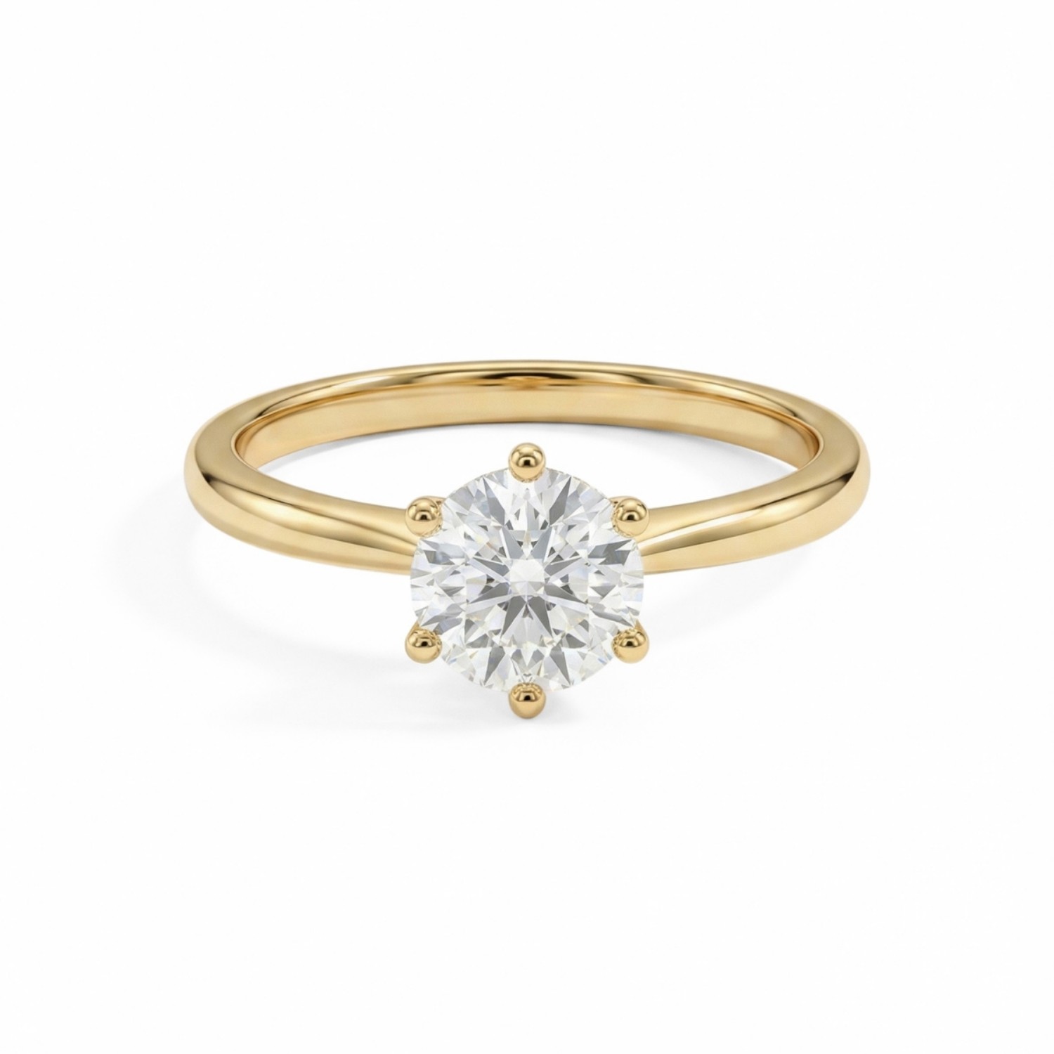 Forlovelsesring i gult gull med lab grown diamant 2,00 ct E-VVS2. Diona - 18001200lg-gg