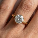 Forlovelsesring i gult gull med lab grown diamant 2,00 ct E-VVS2. Diona - 18001200lg-gg