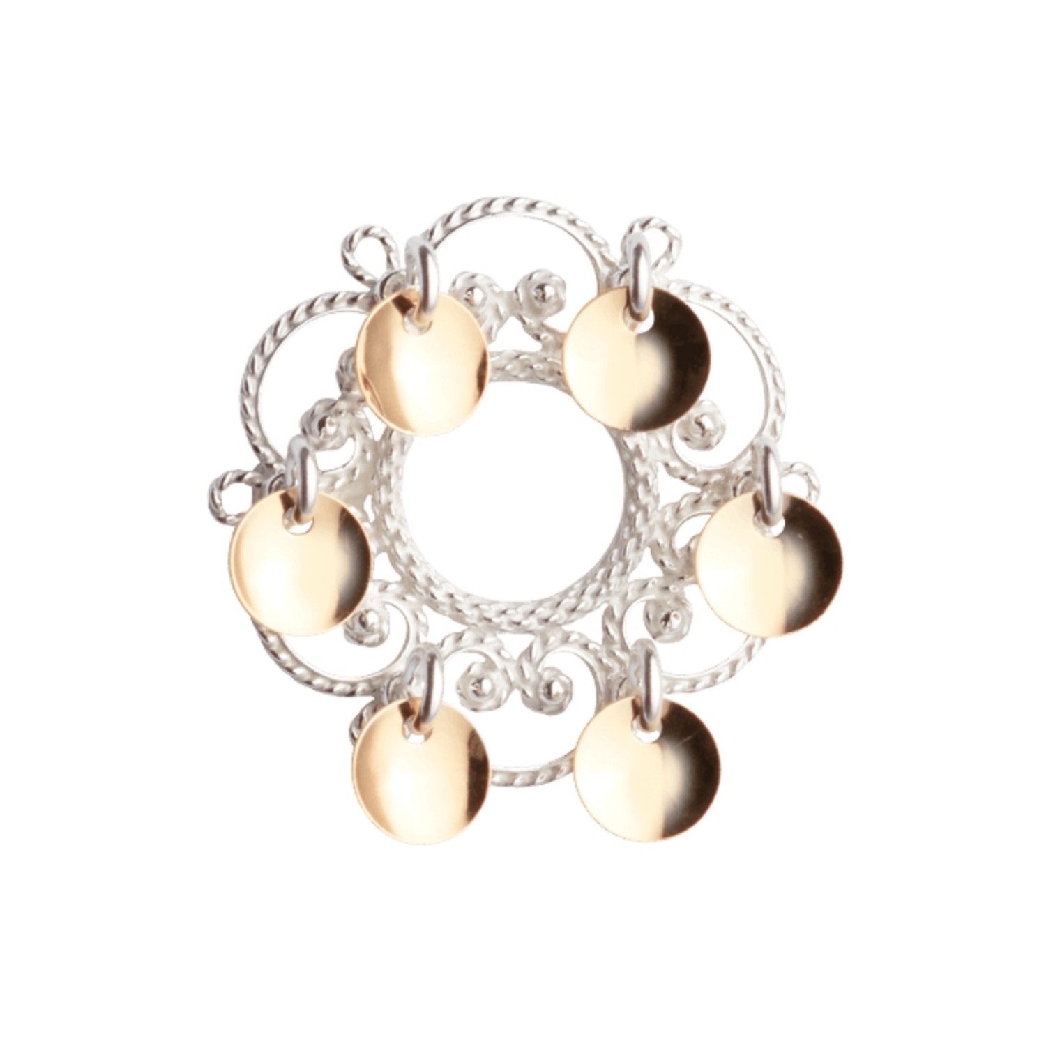 Sølje kvit forgylt - 435500