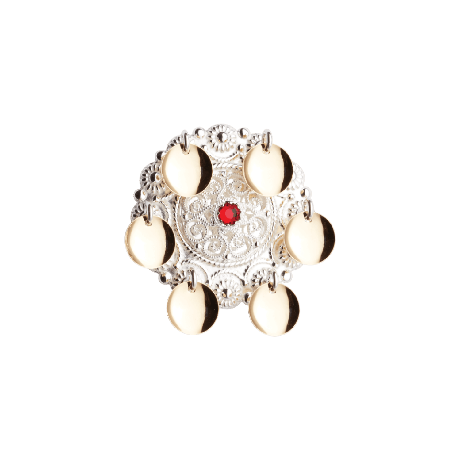 Sølje kvit forgylt- 106507