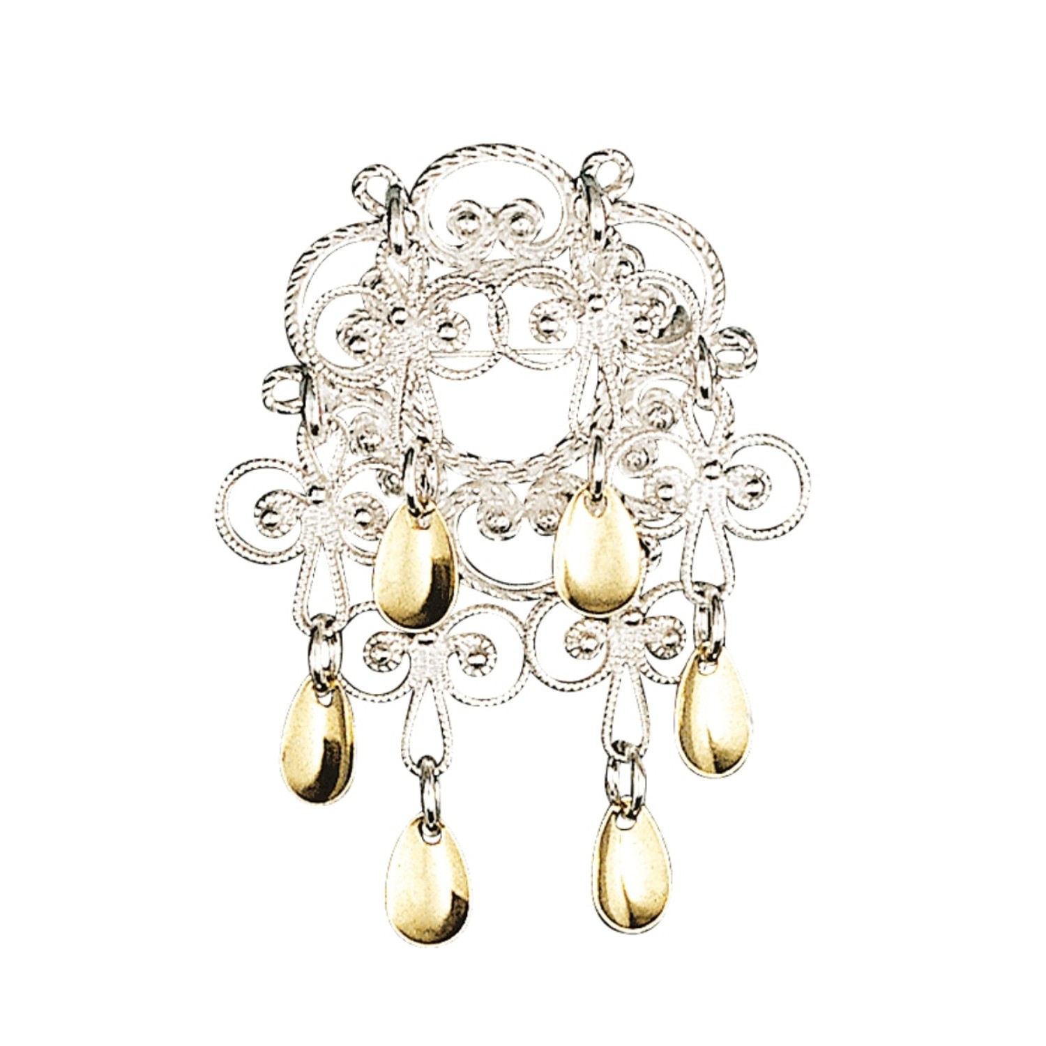 Sølje kvit forgylt - 434500