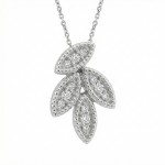 Diamantsmykke i gull 14kt med 0,080ct W-Si - BUR234351