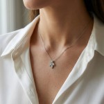 Diamantsmykke i gull 14kt med 0,080ct W-Si - BUR234351