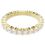 Swarovski Matrix Vittore band ring Round cut, White, Gold-tone plated - 5750615