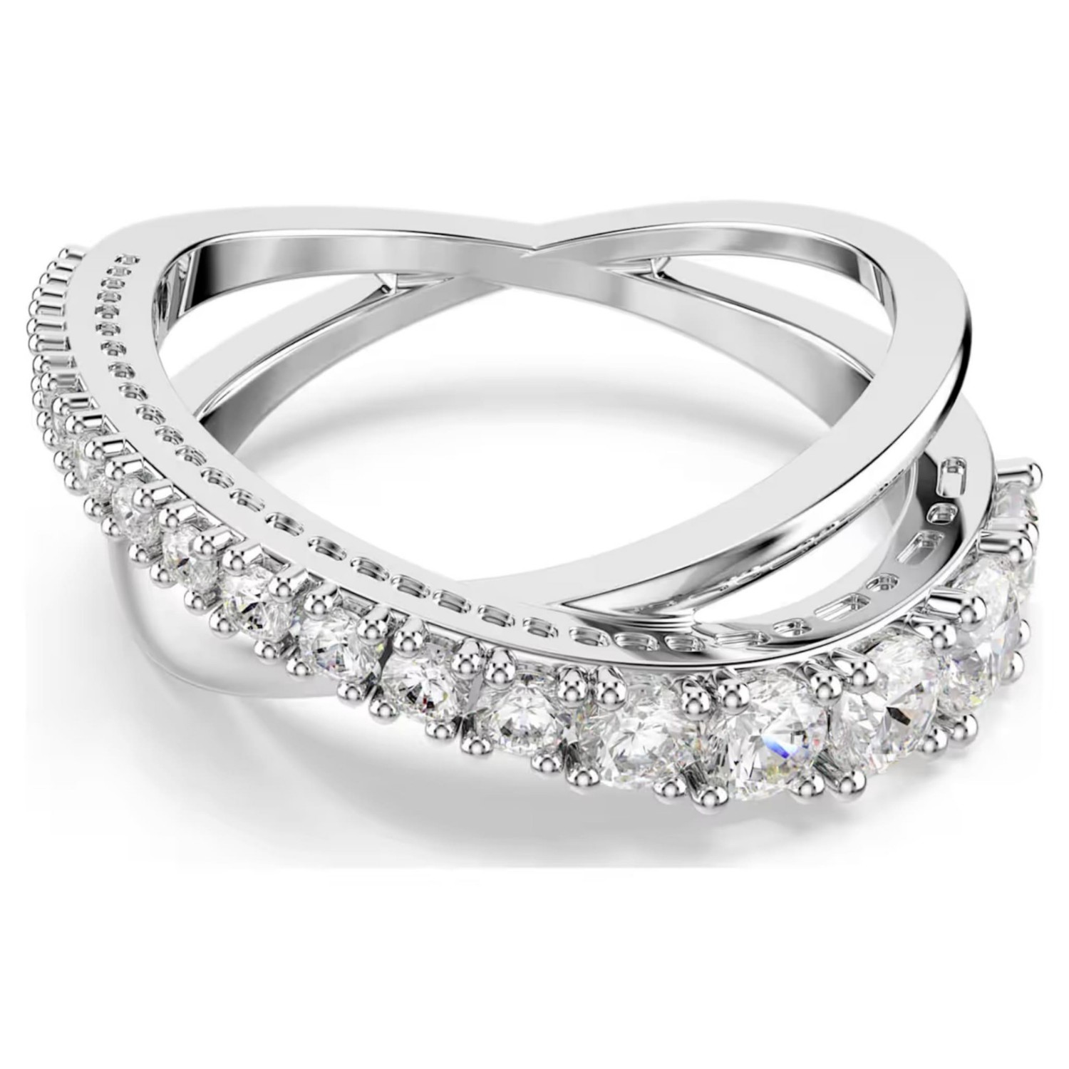 Swarovski Hyperbola ring Mixed cuts, White, Silver-tone finish - 5714952