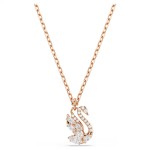Swarovski smykke Swan pendant Mixed cuts, Swan, White, Rose gold-tone plated - 5738203