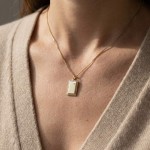 Diamantsmykke i gult gull med 0,01 ct W-Si - BUR310626