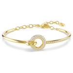 Swarovski armbånd Dextera bangle Round cut, White, Gold-tone plated - 5743568