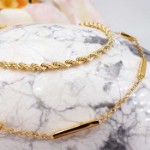 Gull armbånd Staver i 18kt gull, 19cm - 01-82-149-19