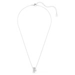 Swarovski smykke Hyperbola pendant Round cut, White, Rhodium plated - 5737064