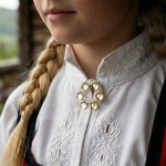 Sølje kvit forgylt - 108500