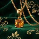 Gullsmykke i 14 kt gull med citrin - coc4000190