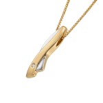 Gullsmykke i 14kt gull med diamanter 0,02ct W-SI - coc2640