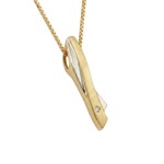 Gullsmykke i 14kt gull med diamanter 0,02ct W-SI - coc2640