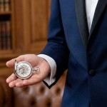 Bonett lommeur, mekanisk skeleton inkl. kjede - 426