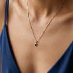 Gullsmykke med safir - bur283307