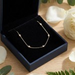 Armbånd Cz 585 i gult gull 14kt, 19 cm - 16972