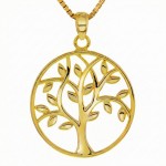 Smykkesett i forgylt sølv med zirkonia - 69529