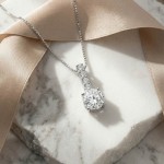 Diamantøredobber i gull med 0,16 ct W-Si - 165549