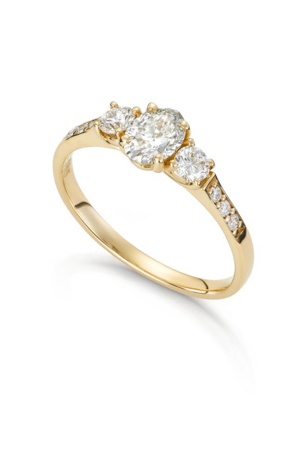 Diamantring Roma i 14kt gult gull med 0,81ct TW-S - 57468