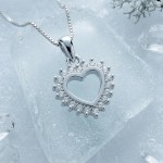 Diamanthjerte i gull med 0,15 ct TW-Si - COC10097