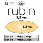 Gifteringer i 14 kt gult gull 3,5 mm - 1235