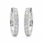 Diamantøredobber i gull med 0,75 ct W-Si -BUR734862