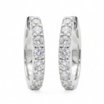 Diamantøredobber i gull med 1 ct W-Si -BUR735909