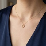 Smykke hjerte i gult gull 14 kt - 27524