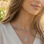 Smykke Livets tre med ugle i forgylt sølv - 3009142