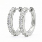 Diamantøredobber i gull med 1 ct W-Si -BUR735909