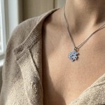 Smykke i forgylt sølv Blå forglem-meg-ei. LIV - 860602