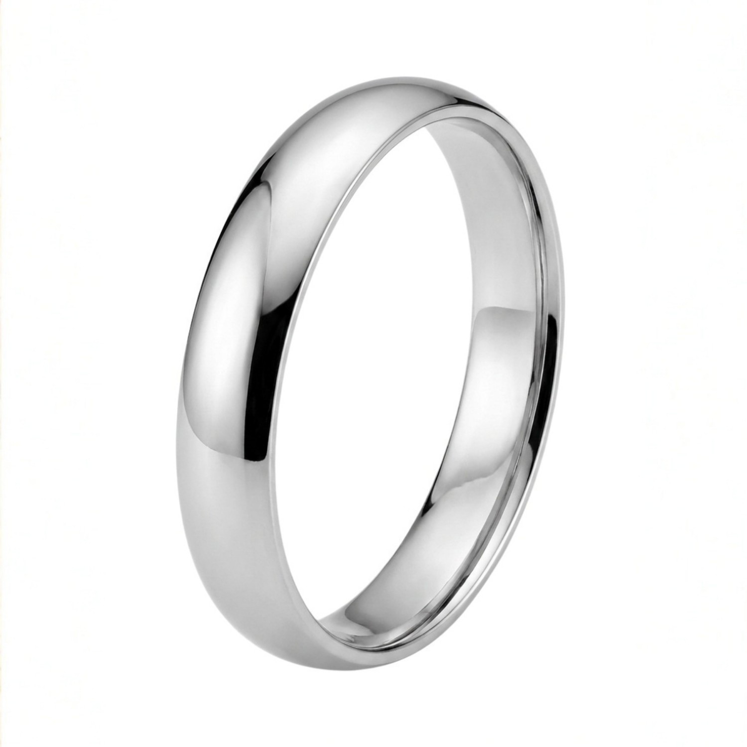 Giftering i hvitt gull 14kt, 4 mm. RUBIN modell 167 -1340