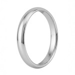 Giftering i hvitt gull 14kt, 3 mm. RUBIN modell 167 - 1330