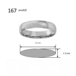 Gifteringer fra RUBIN i platina 950, 3,5 mm - RU-35-13-W9