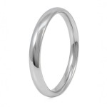 Giftering i platina 950, 3 mm. RUBIN modell 803  - 1130