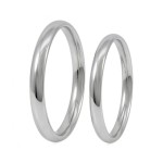 Giftering i platina 950, 3 mm. RUBIN modell 803  - 1130