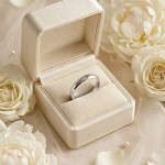 Giftering i platina 950, 3 mm. RUBIN modell 803  - 1130