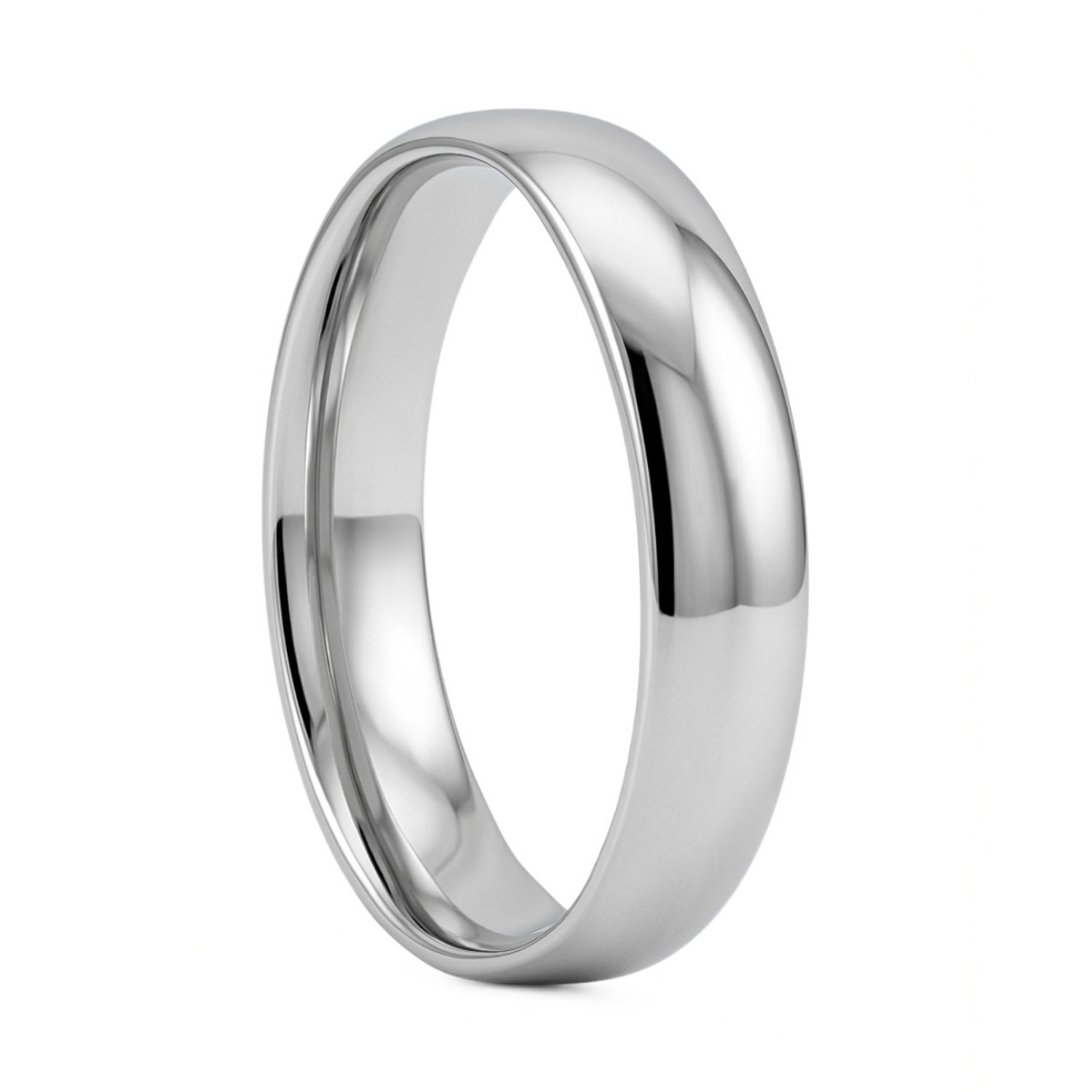 Giftering i platina 950, 5 mm. RUBIN modell 803 - 1150