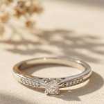 Diamantring i 14kt gull med diamanter 0,14ct W-Si - ABR00766