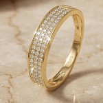 Diamantring i gult  gull 0,16 ct W-Si-33070160